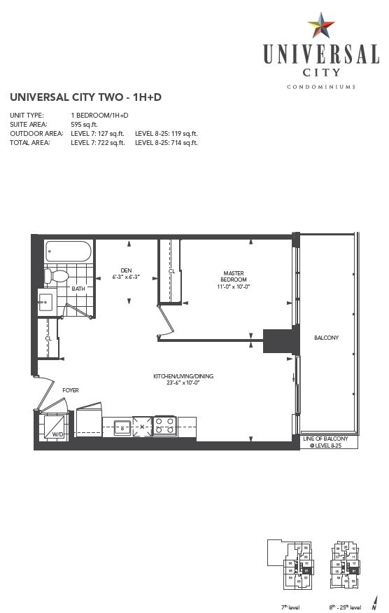 Universal City Condos Phase 1 1H+D Floor Plans and Pricing