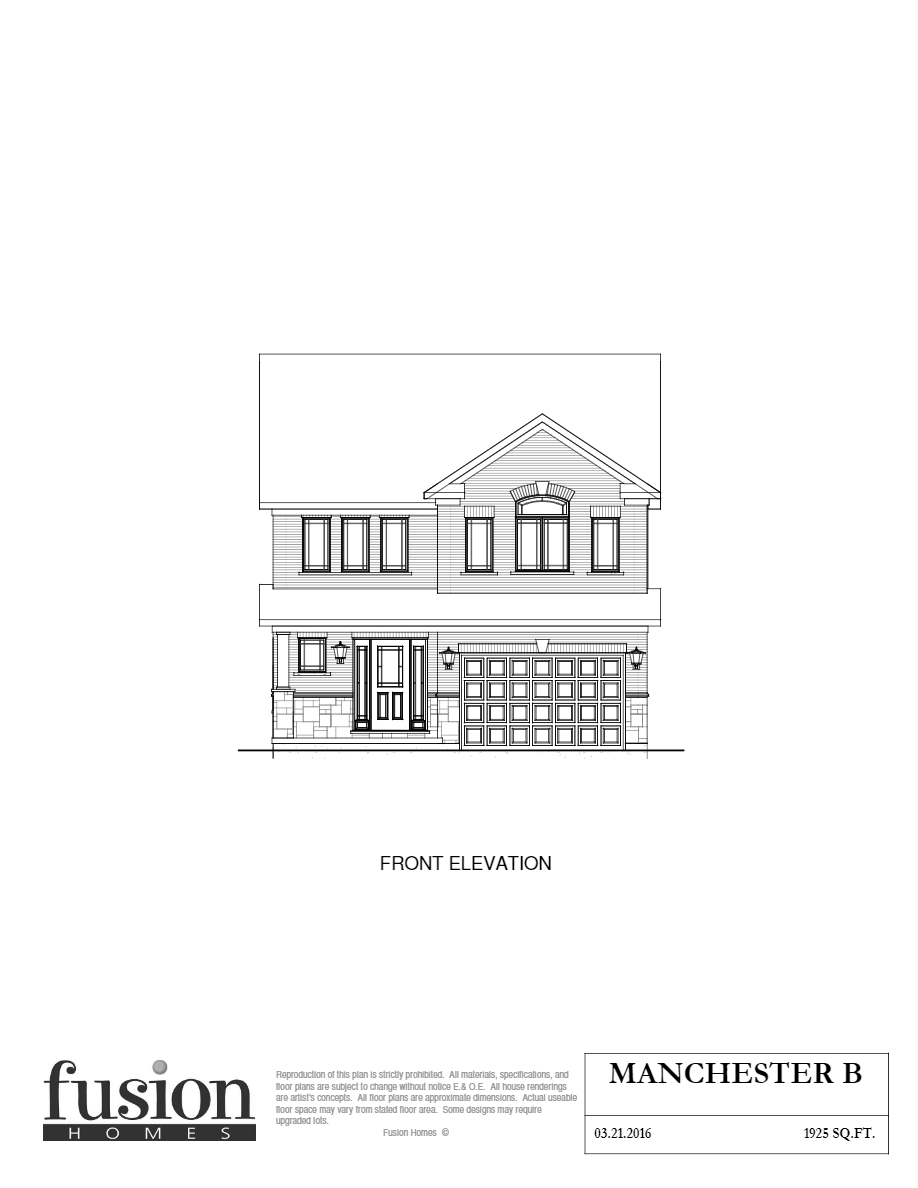 Vista Hills by Fusion Homes The Manchester B Floor Plans and Pricing