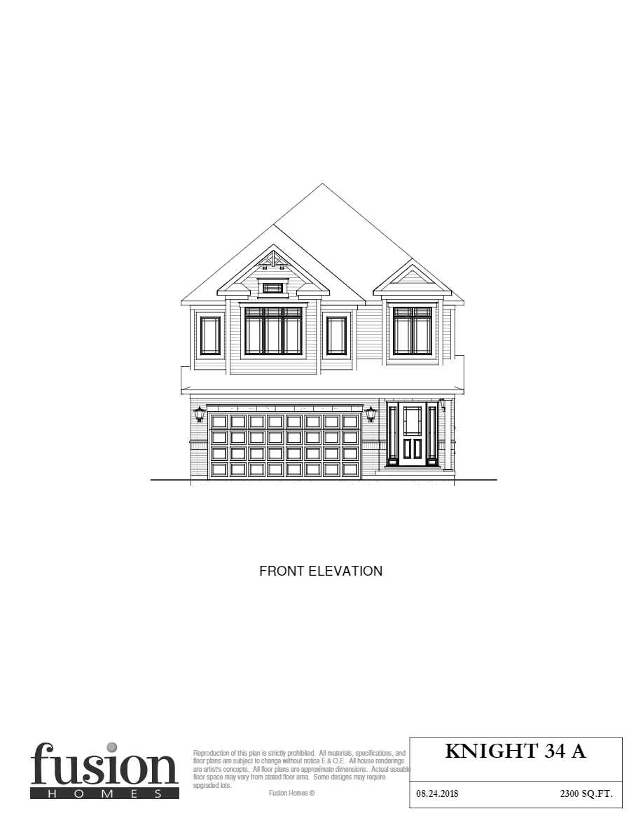 Vista Hills by Fusion Homes The Knight A Floor Plan, Waterloo ON Livabl