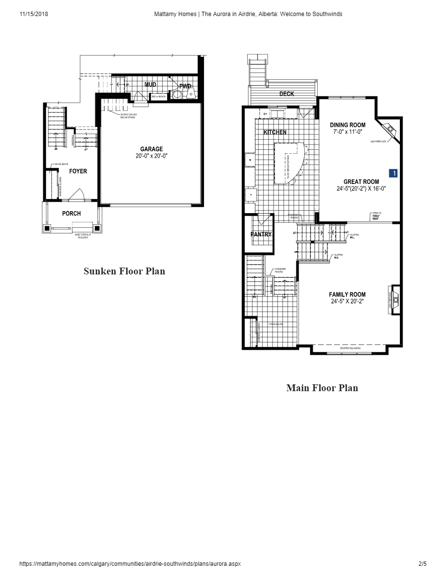 Southwinds by Mattamy Homes Aurora Floor Plan, Airdrie AB Livabl
