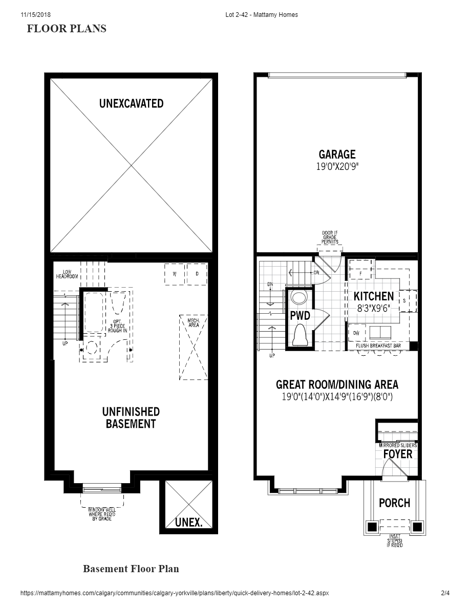 Yorkville by Mattamy Homes 28 Yorkville Avenue SW Floor Plans and