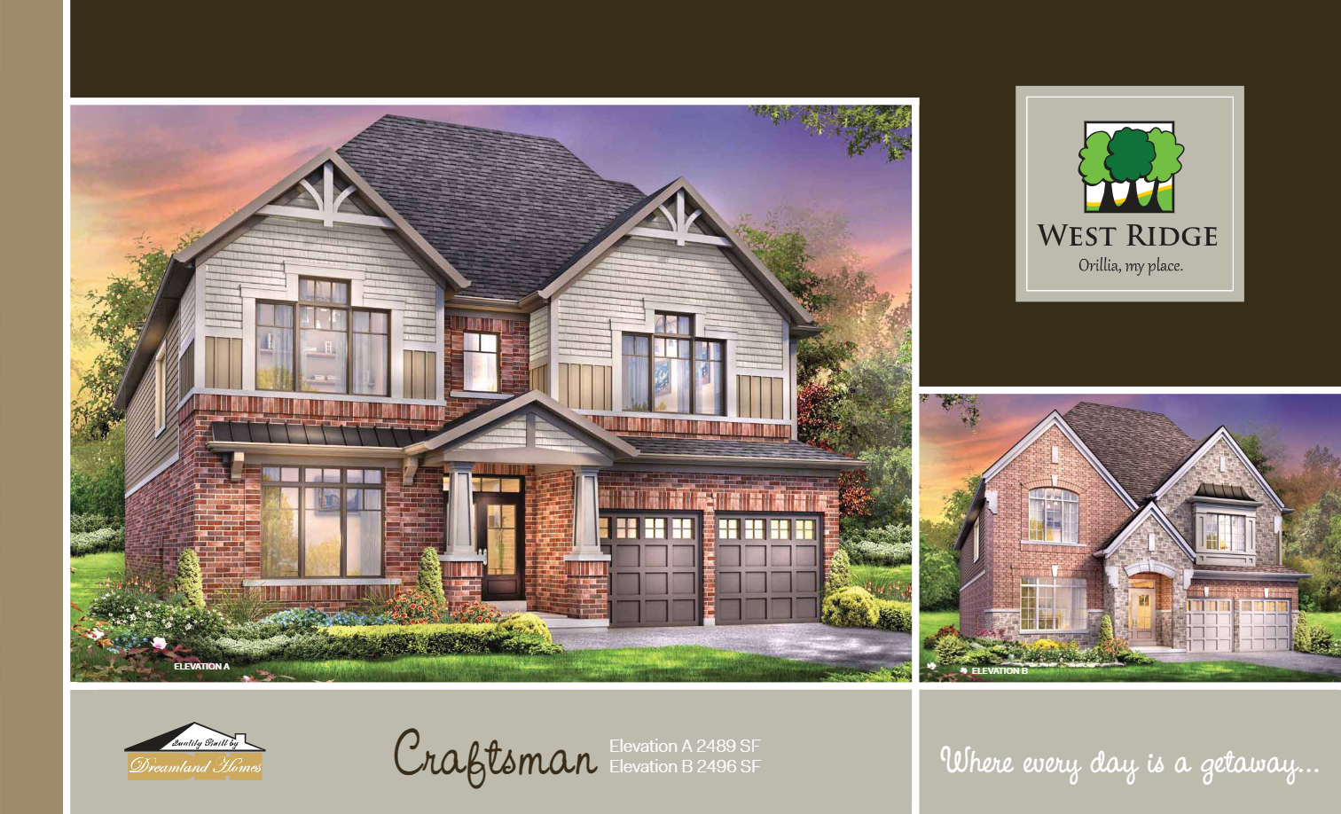 The Craftsman A floor plan at West Ridge Trailside in Orillia, ON