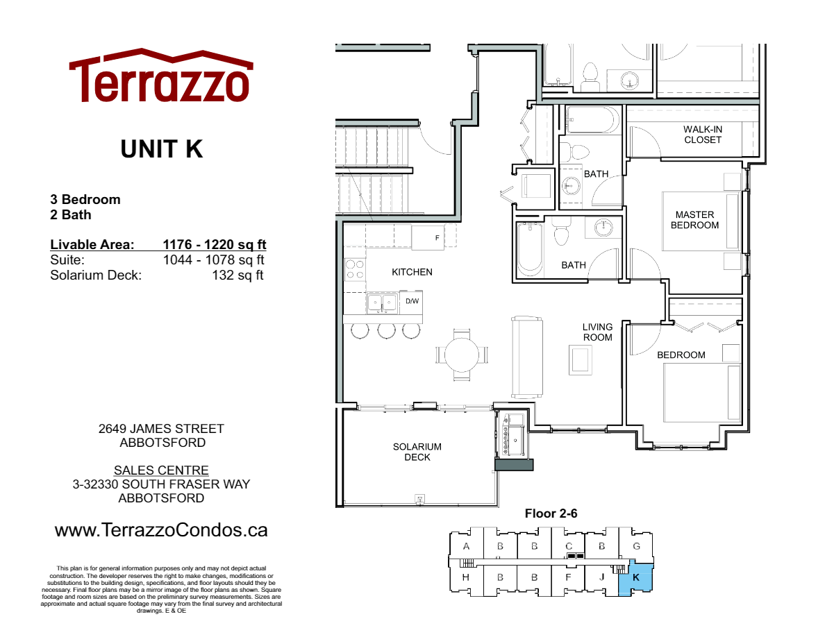 Terrazzo Condos K Floor Plan, Abbotsford BC Livabl