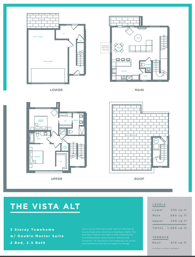 The Vista Alt floor plan at The Landing at Wood Lake in Lake Country, BC