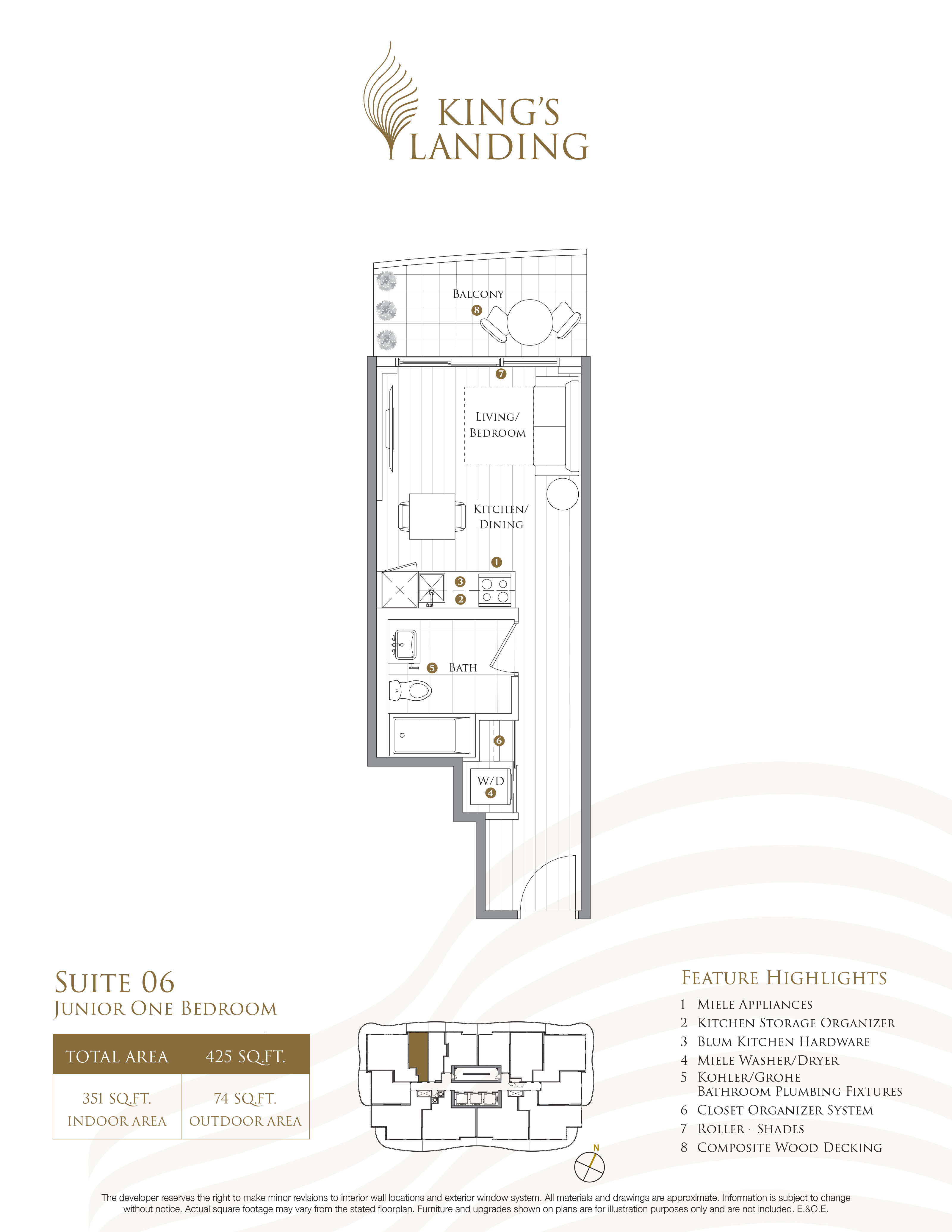 King's Landing Suite 06 (East) Floor Plan, Toronto ON Livabl
