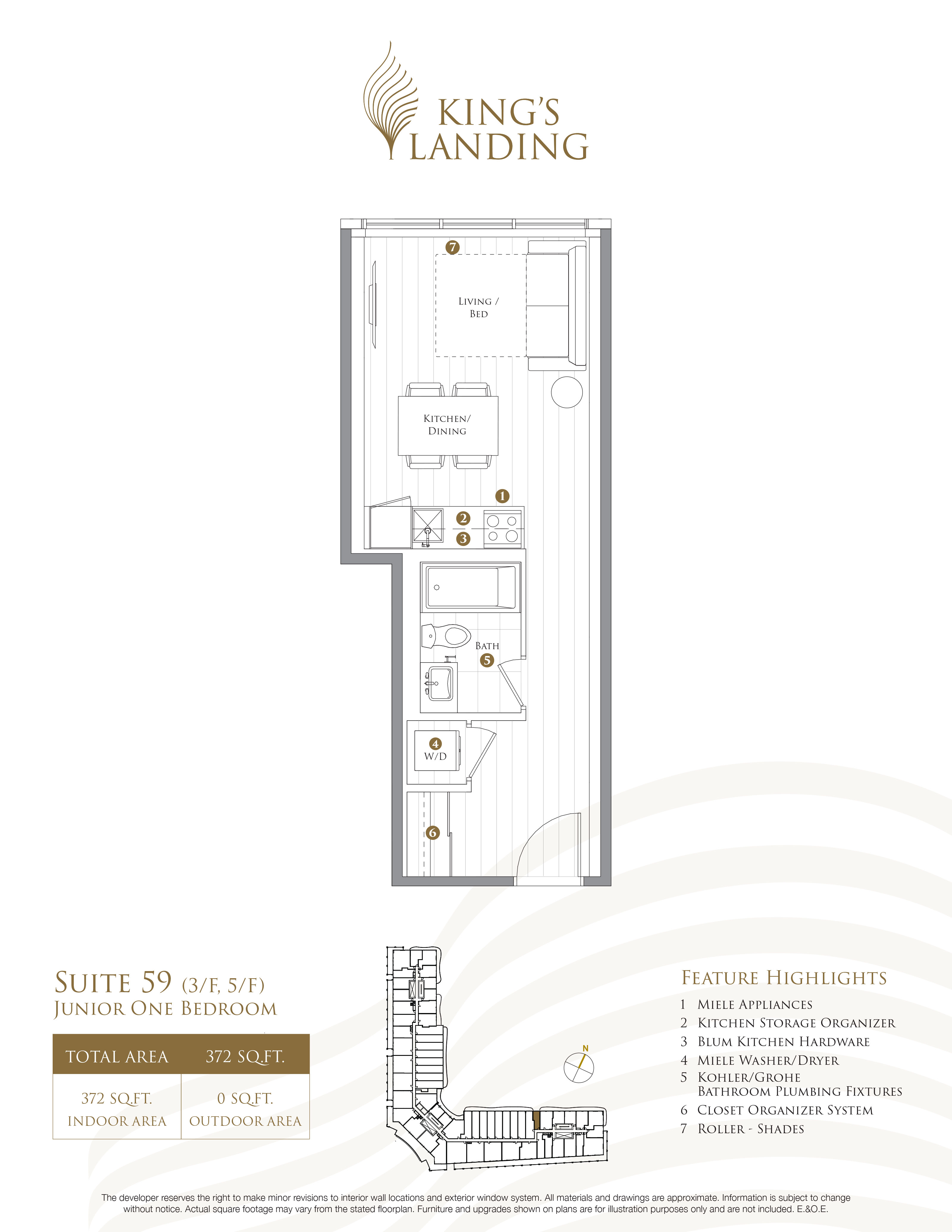 King's Landing Suite 59 (3/F, 5/F) Floor Plans and Pricing