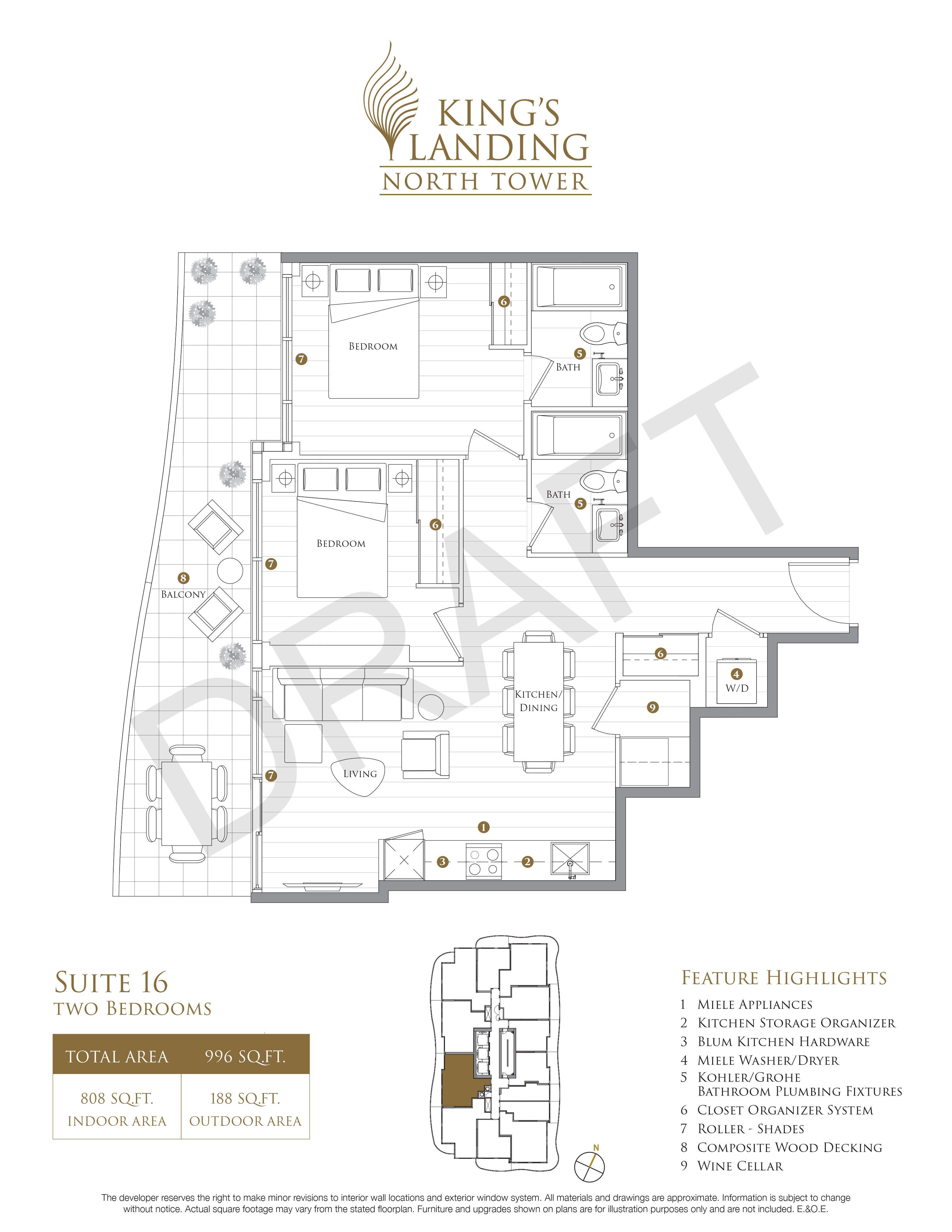 King's Landing Suite 16 (North) Floor Plans and Pricing