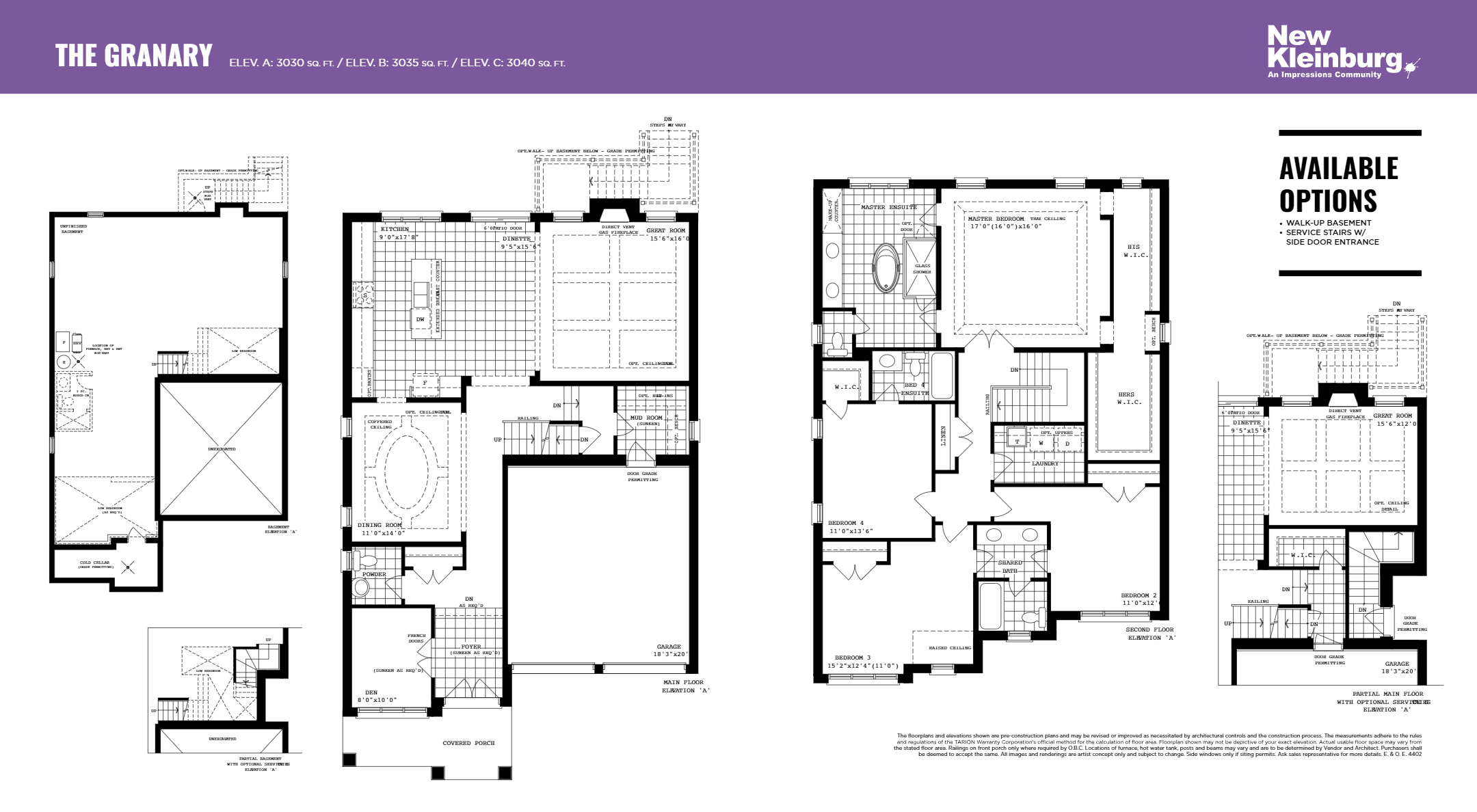New Kleinburg The Treelawn Floor Plan, Vaughan ON Livabl