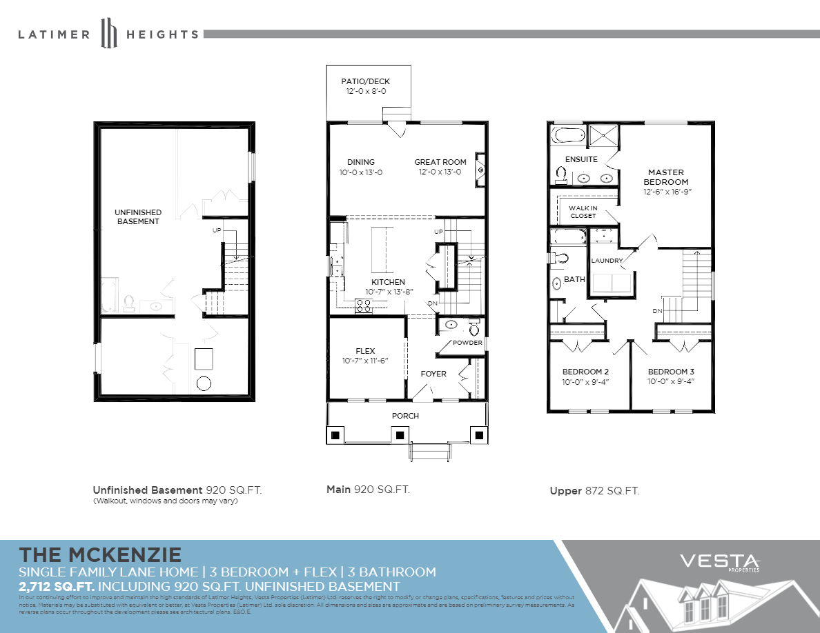 Latimer Heights The McKenzie Floor Plan, Langley Township BC Livabl