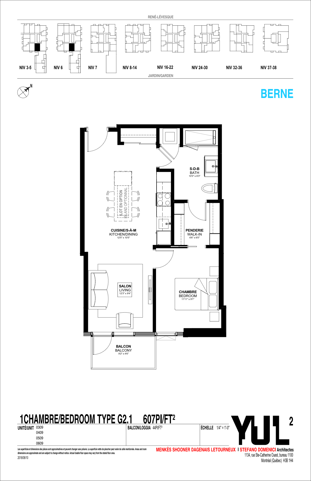 YUL Condominiums Berne Floor Plans and Pricing