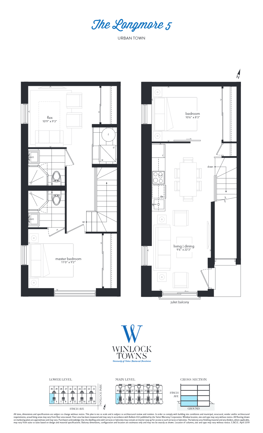 Winlock Towns The Longmore 5 Floor Plan, Toronto ON Livabl