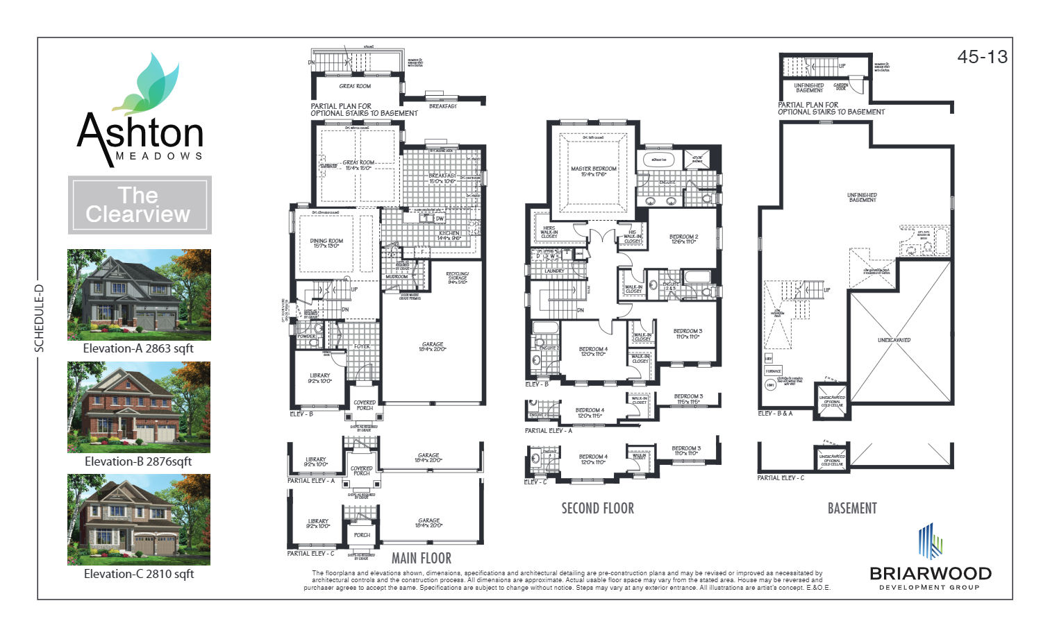 Ashton Meadows Clearview Elev A Floor Plan, Stayner ON Livabl