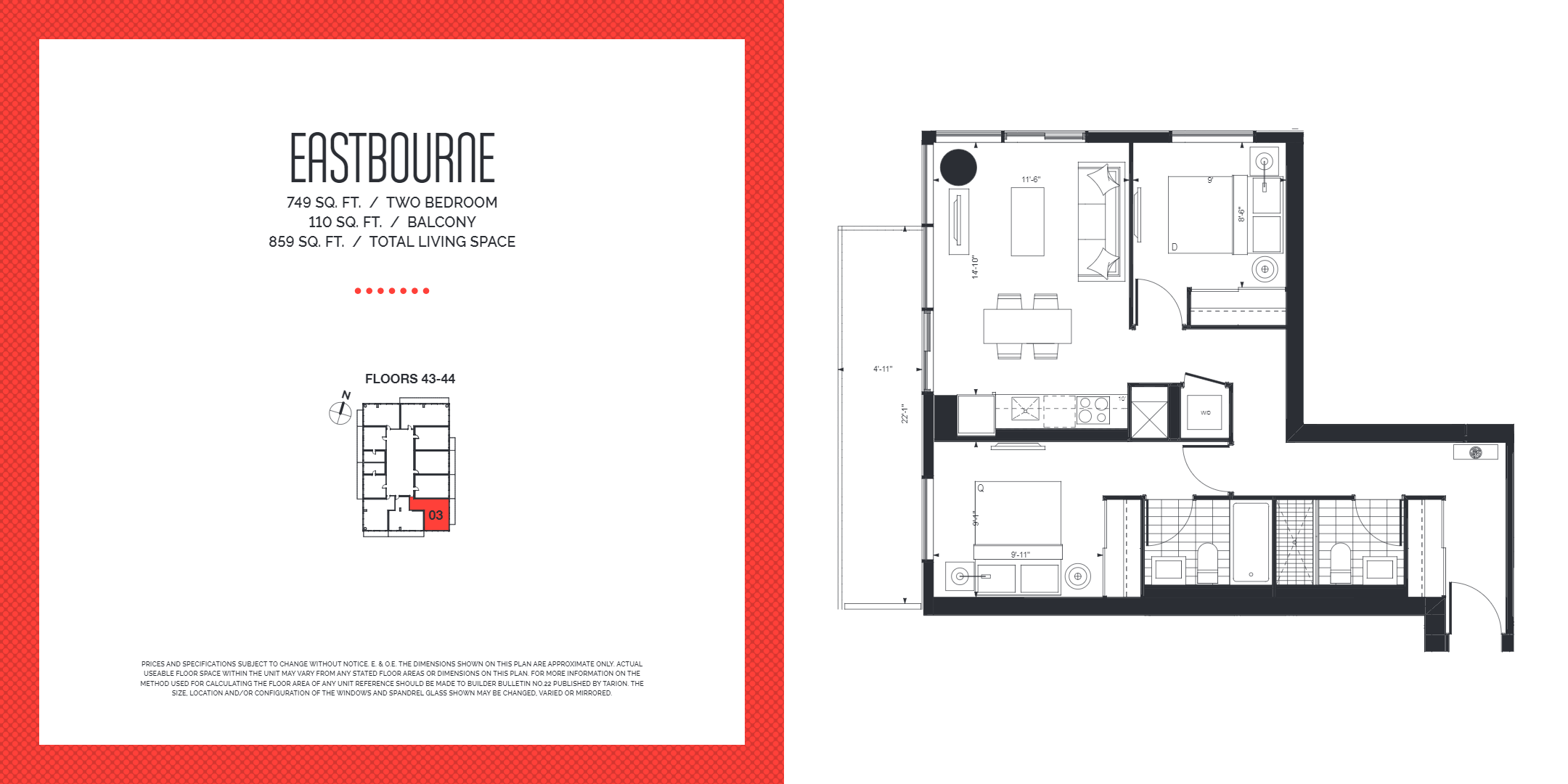 e2 Condos Eastbourne Floor Plans and Pricing