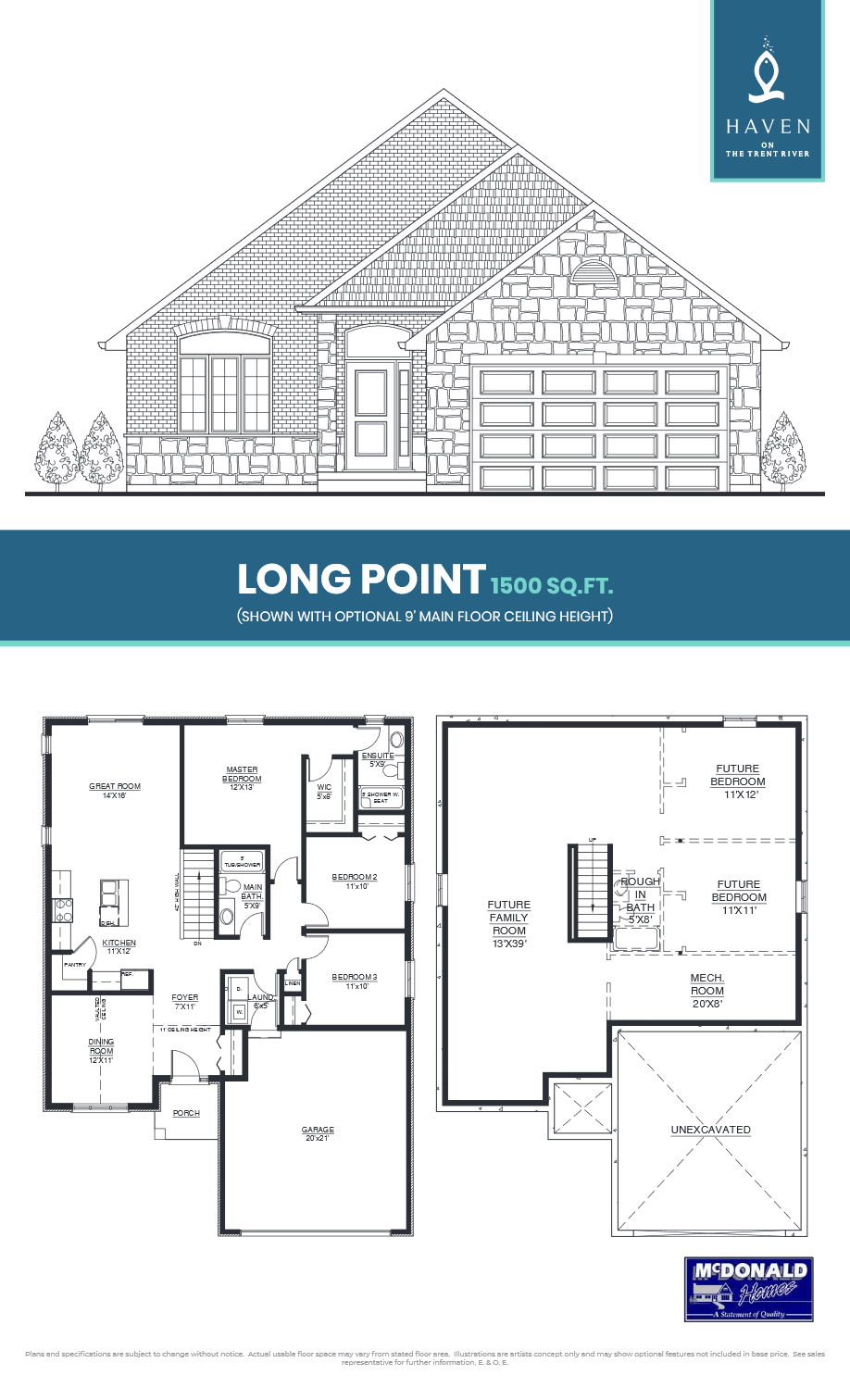 Haven on the Trent River Long Point Floor Plans and Pricing