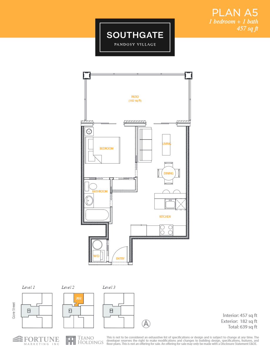 Southgate Pandosy Village Condos A5 Floor Plan, Kelowna BC Livabl