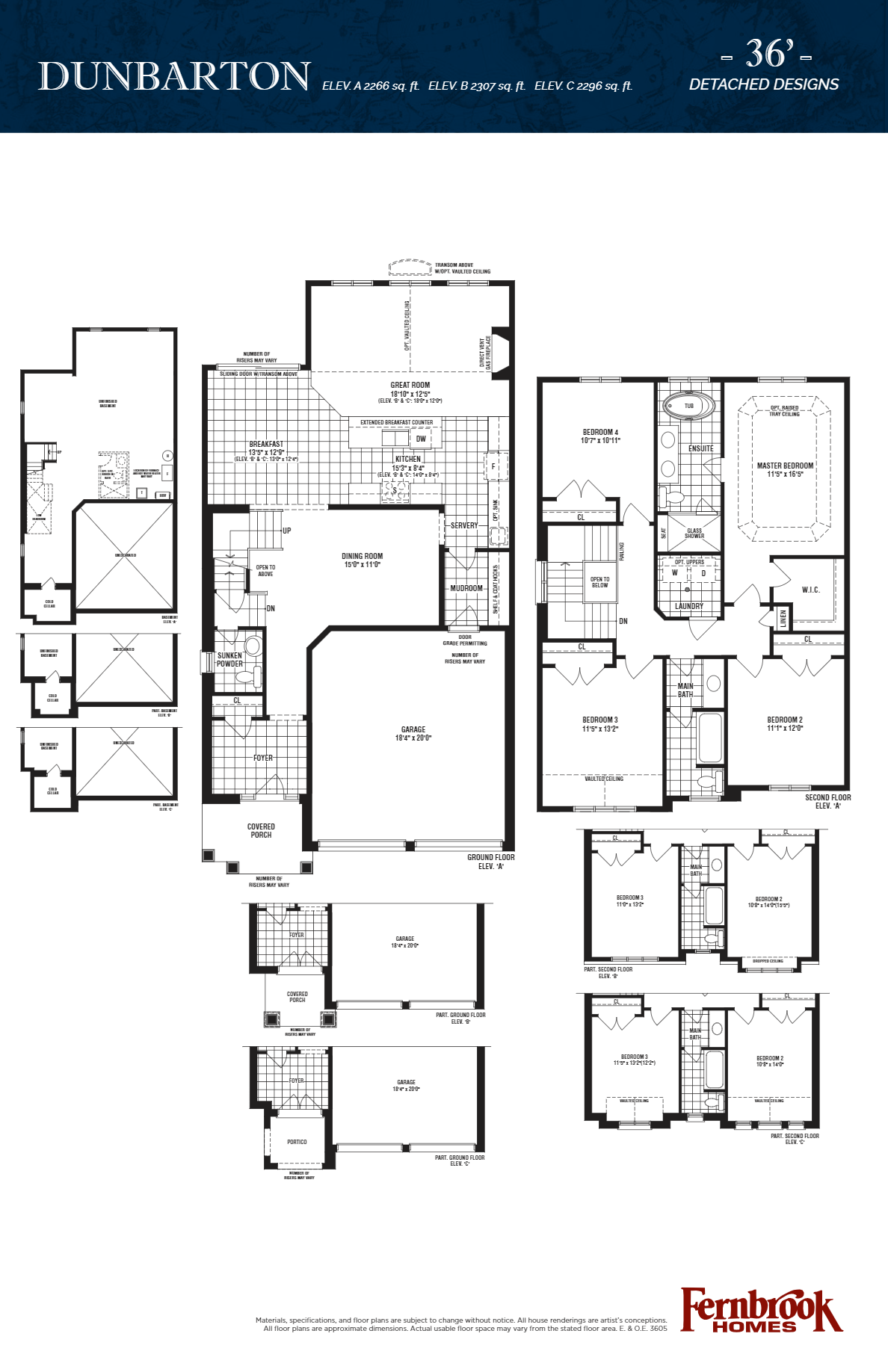 Rockwell Estate Residences Dunbarton Floor Plans and Pricing