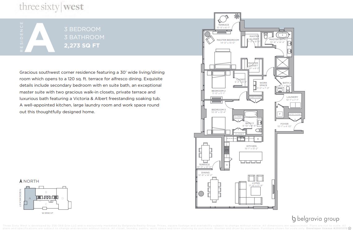 Three Sixty West Residence A Floor Plan, Chicago IL Livabl