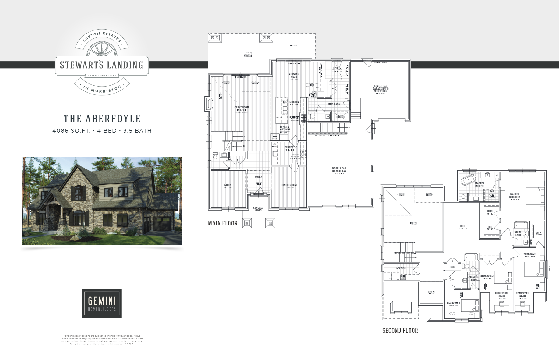 The Aberfoyle floor plan at Stewart's Landing in Township Of Puslinch, ON