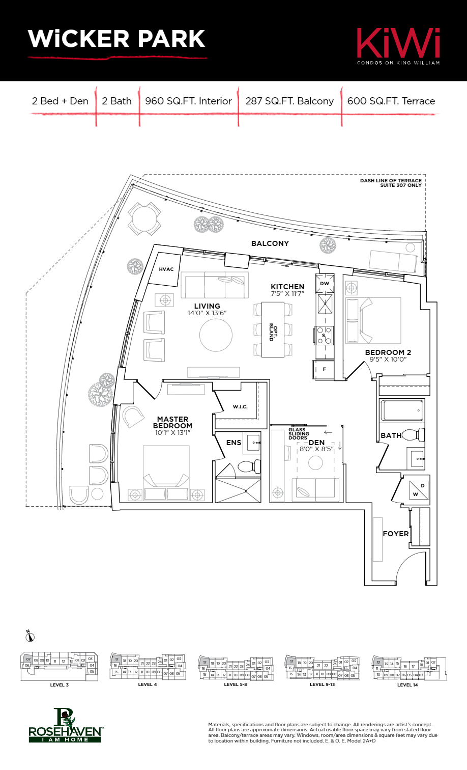 KiWi Condos Wicker Park Floor Plan, Hamilton ON Livabl