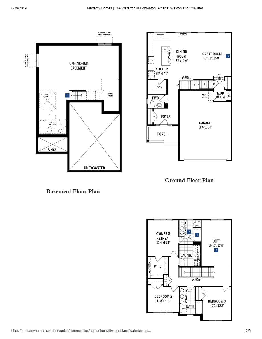 Stillwater by Mattamy Homes Waterton Floor Plan, Edmonton AB Livabl