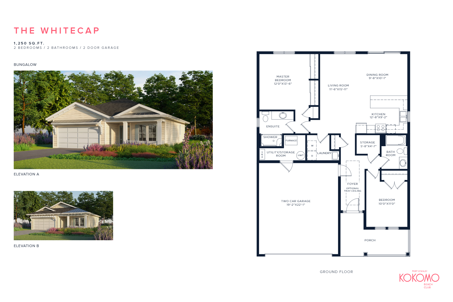 Kokomo Beach Club The Whitecap Elev A Floor Plan, Port Stanley ON