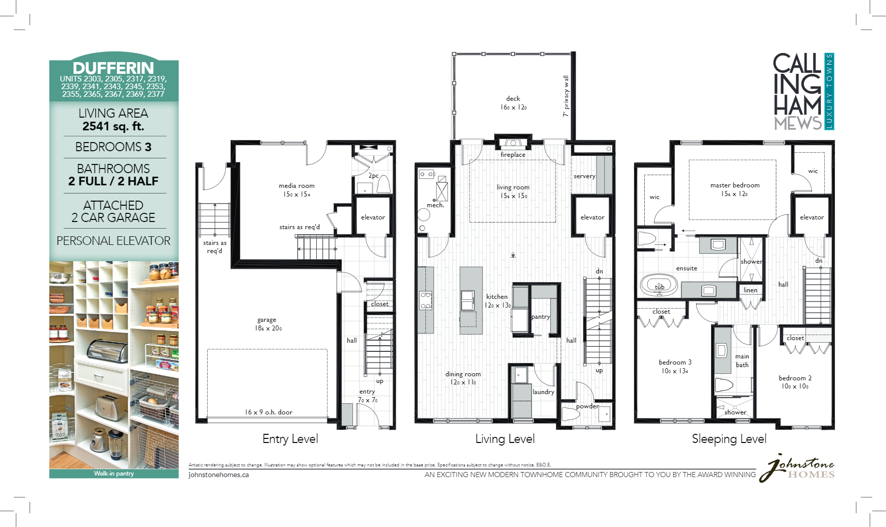 Callingham Mews Designer Series Towns Dufferin Floor Plan, London ON