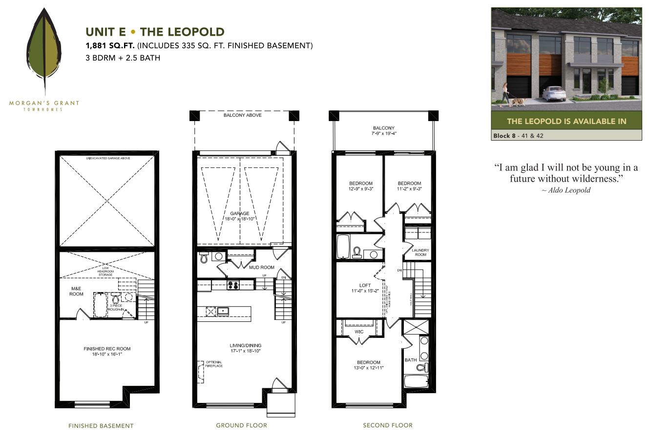 Grant Townhomes The Leopold Floor Plan, Ottawa ON Livabl