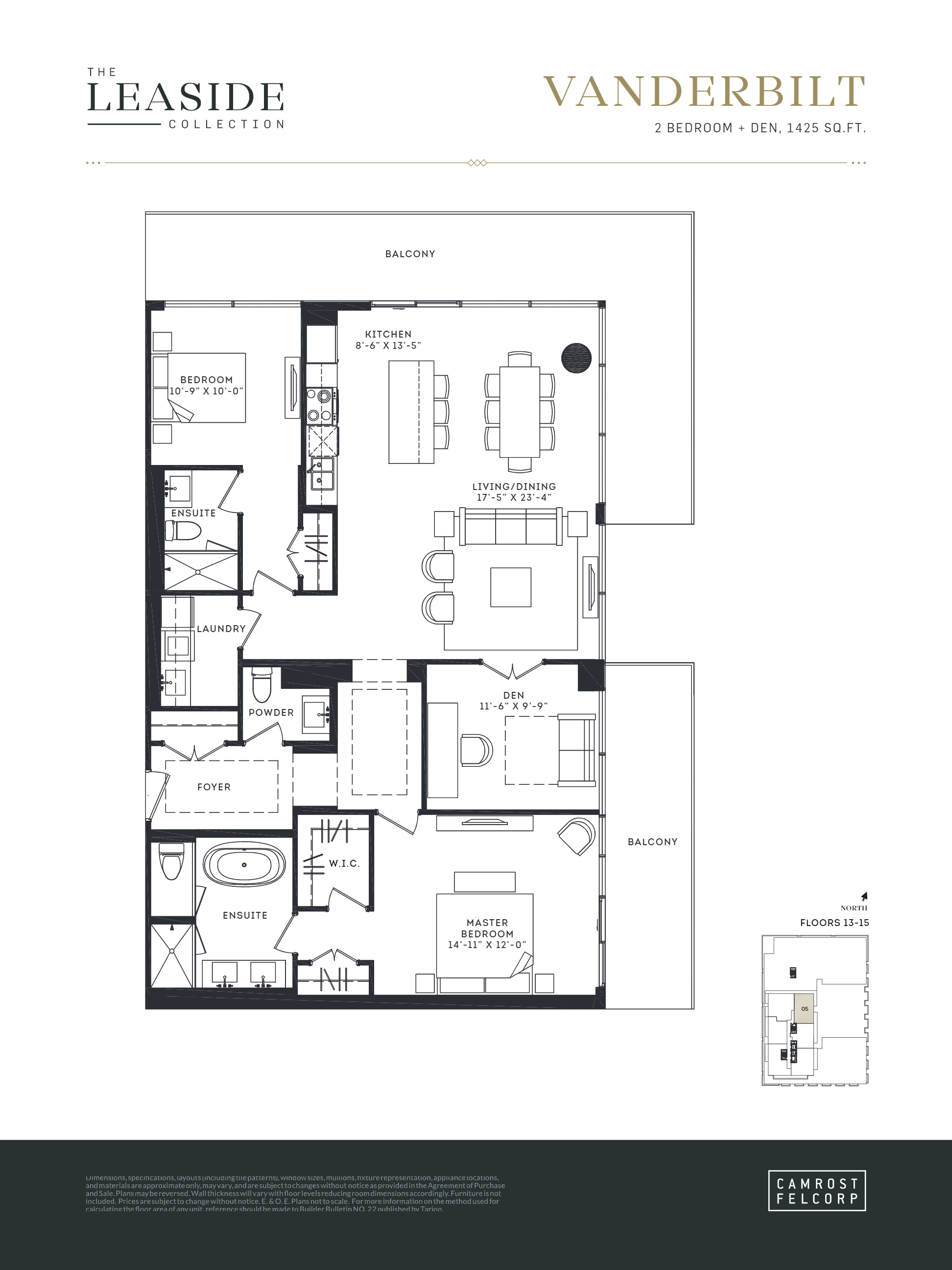 Vanderbilt floor plan at BeSpoke Series at Upper East Village in