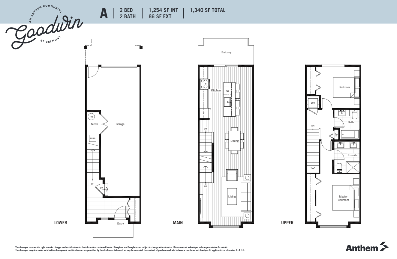 A floor plan at Goodwin in Calgary, AB