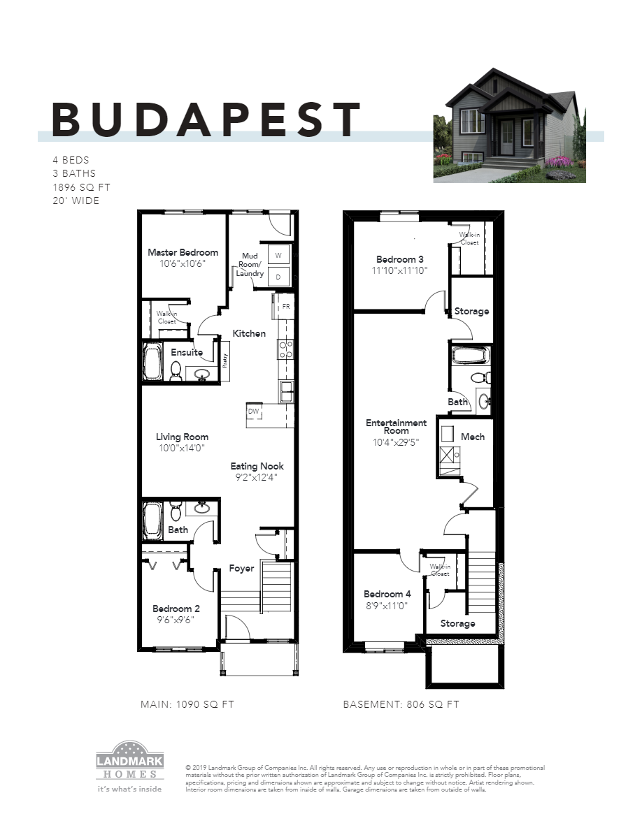 Desrochers Villages Budapest Floor Plan, Edmonton AB Livabl