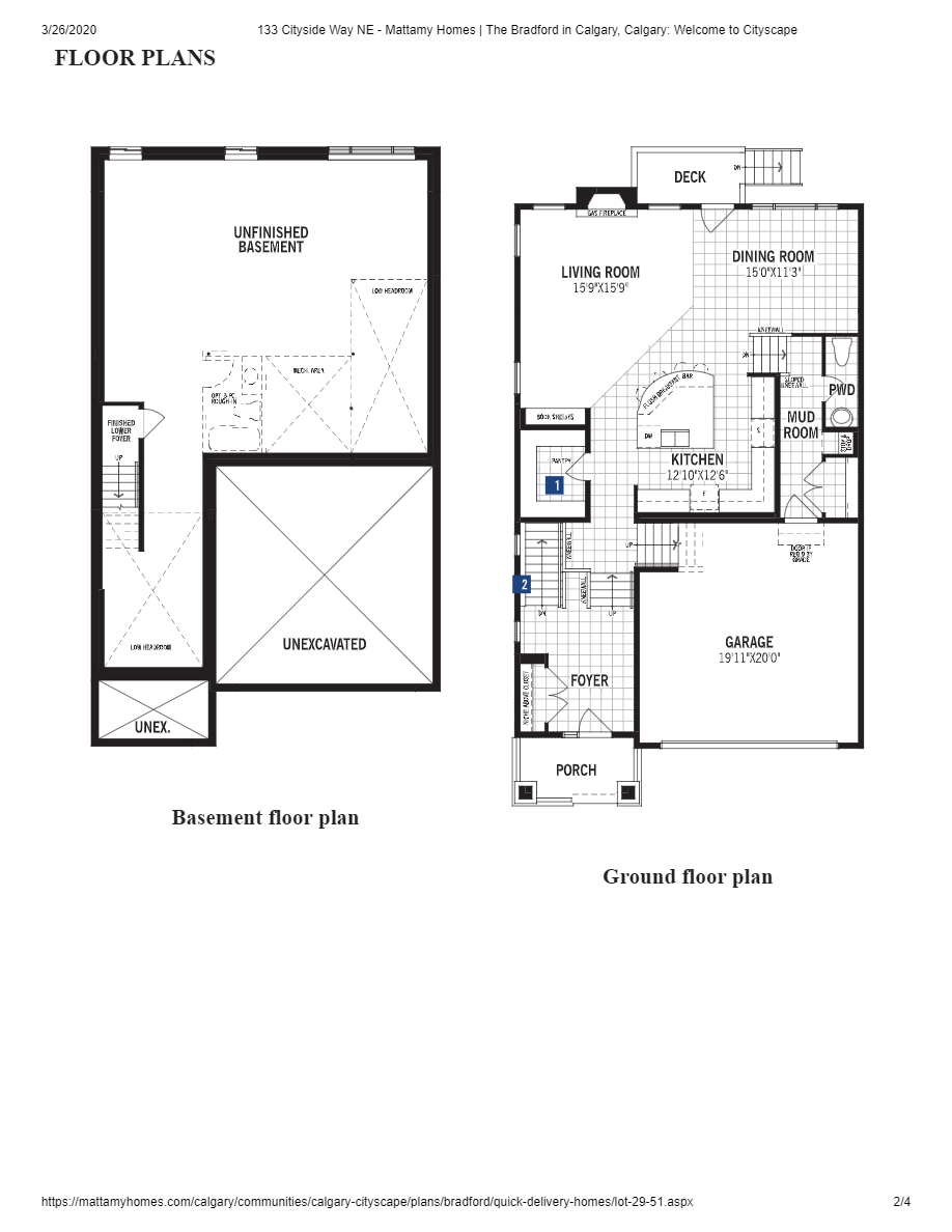Cityscape by Mattamy Homes 133 Cityside Way NE Floor Plans and Pricing