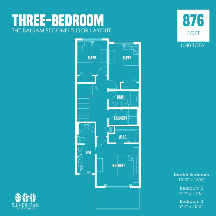 Silver Oak Condominiums 1123960 Green Falls Drive Floor Plans and
