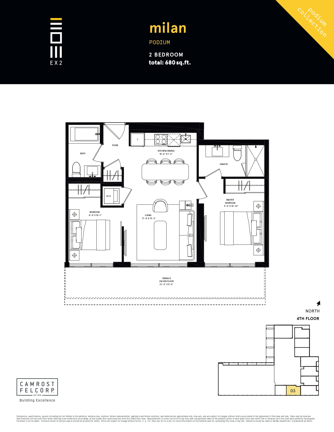 EXS CONDOS Milan Podium Terrace Floor Plan, Mississauga ON Livabl