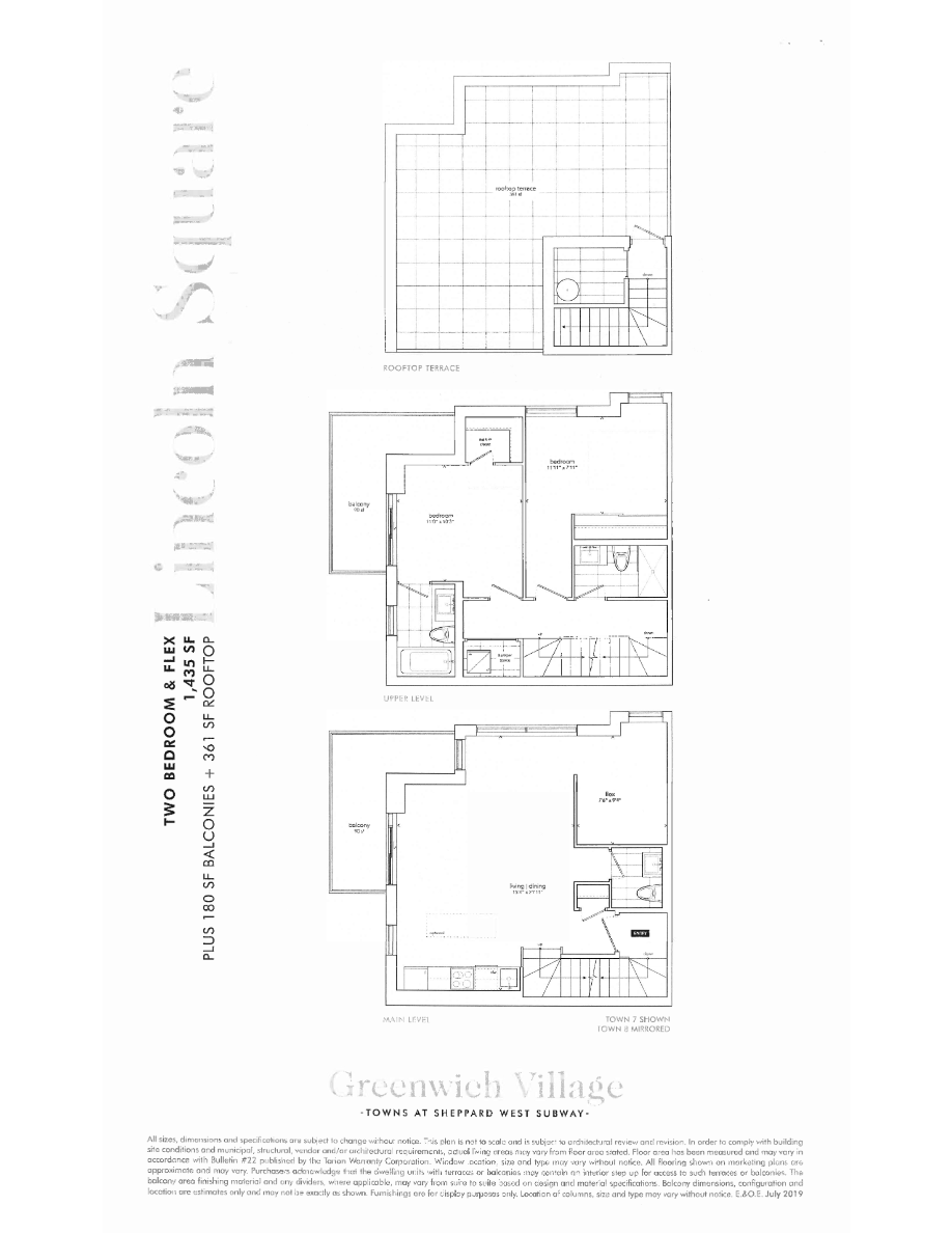 Greenwich Village Towns Liberty Square Floor Plan, Toronto ON Livabl