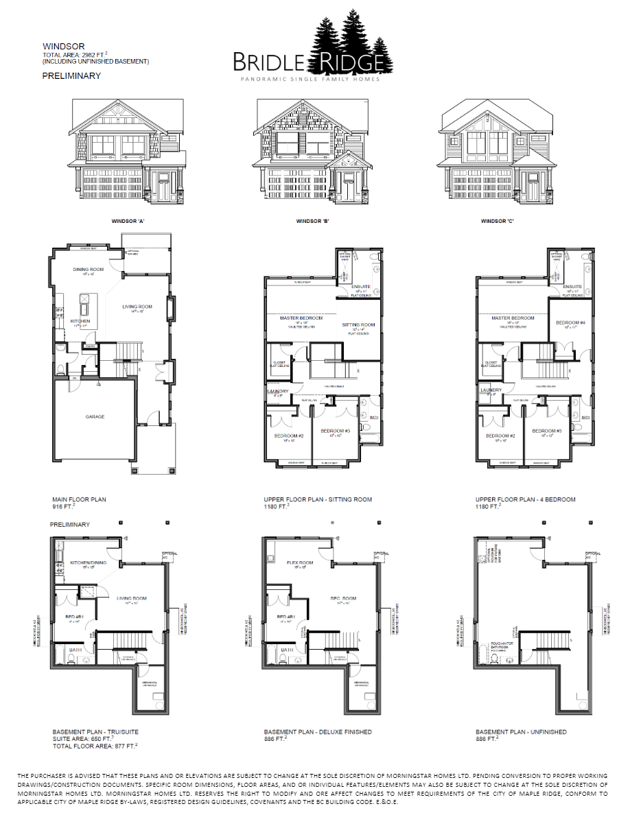 Bridle Ridge Windsor Floor Plans and Pricing