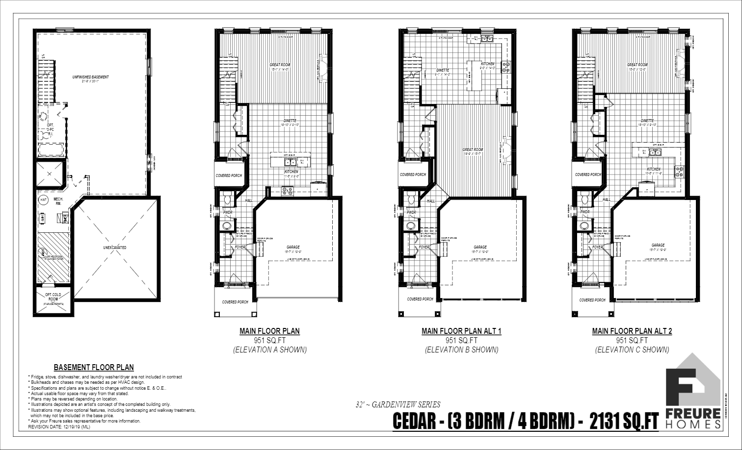 Highland Ridge by Freure Homes Cedar Floor Plan, Cambridge ON Livabl
