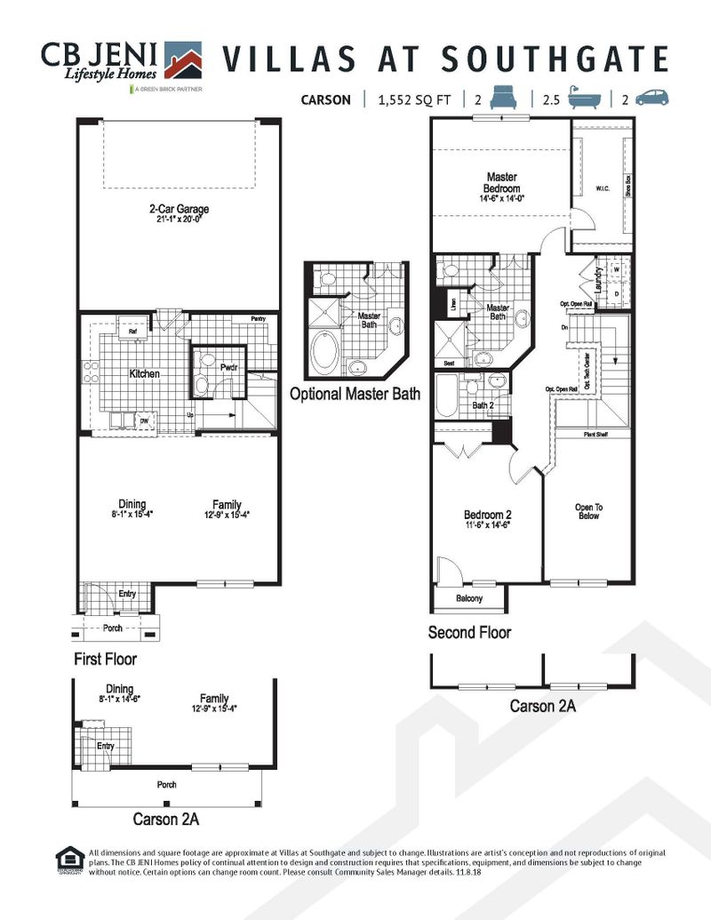 Villas at Southgate Carson Floor Plan, Flower Mound TX Livabl