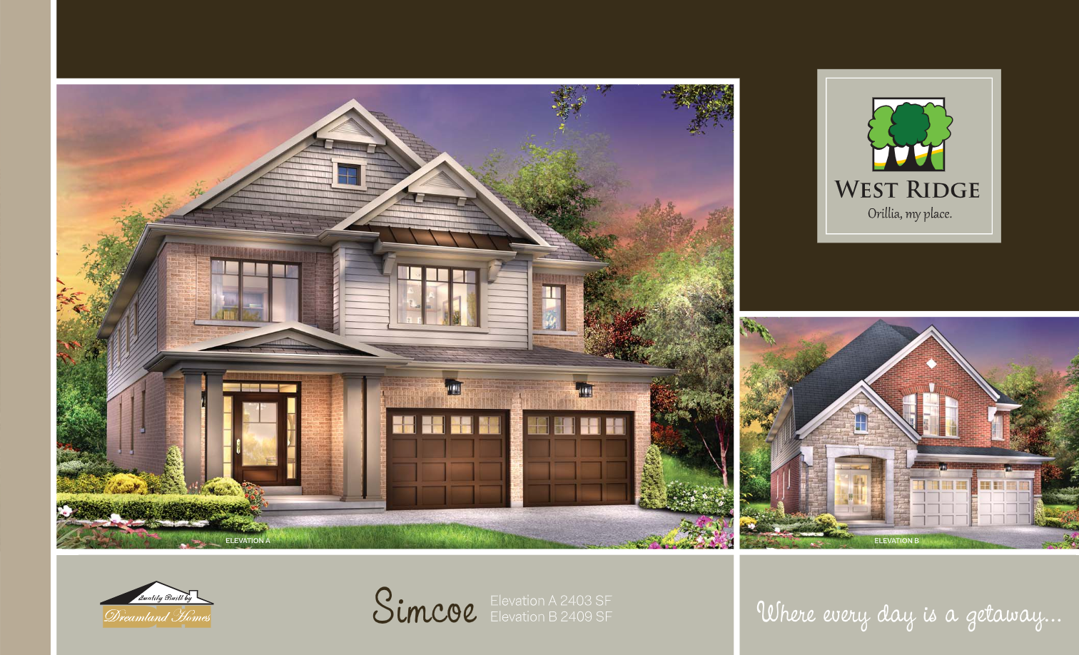Simcoe A floor plan at West Ridge Trailside in Orillia, ON