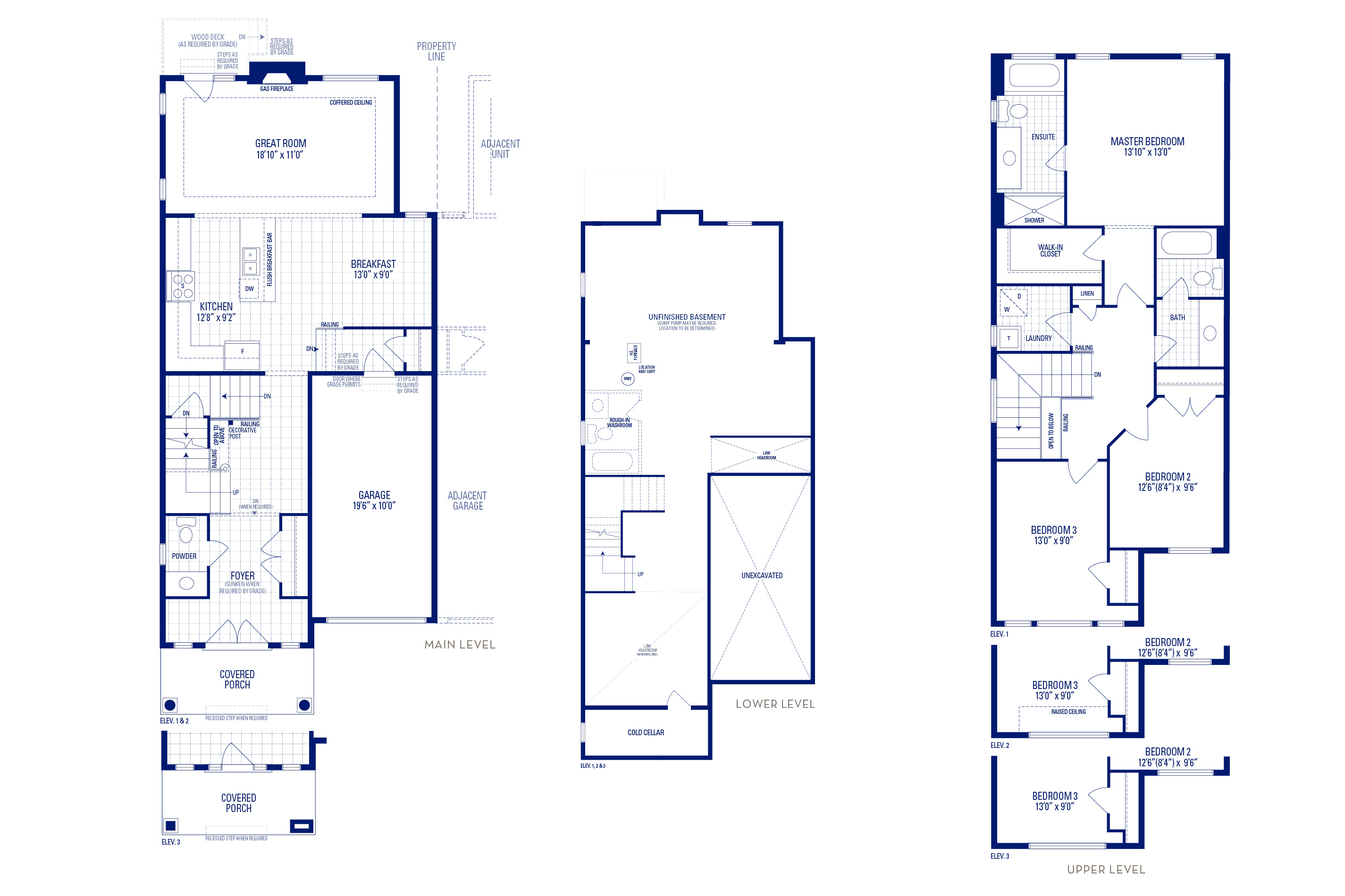 Newberry 01 Elev. 3 floor plan at Mountainview Heights in Hamilton, ON