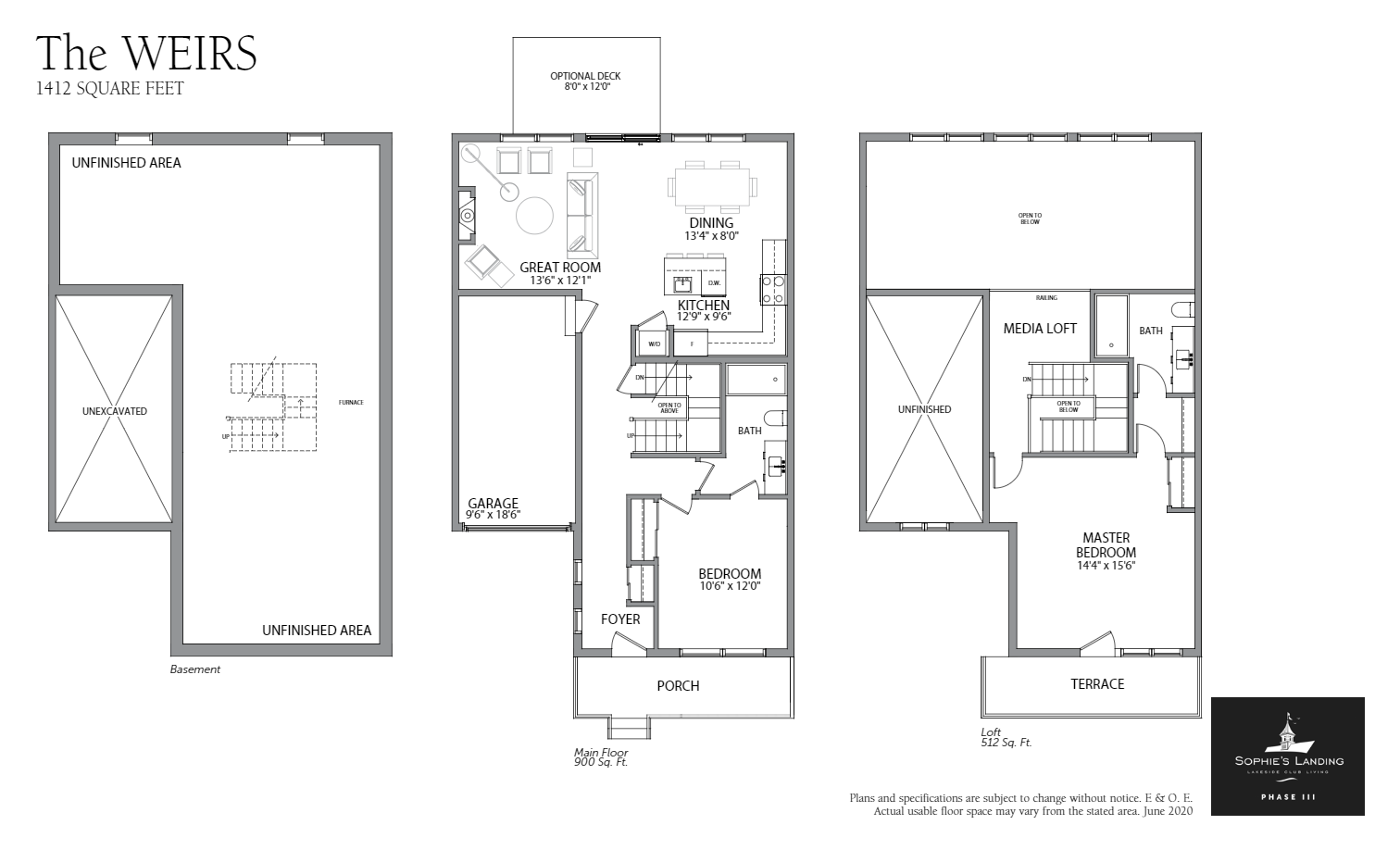 Sophie's Landing Lakeside Club Phase 3 The Weirs Floor Plans and