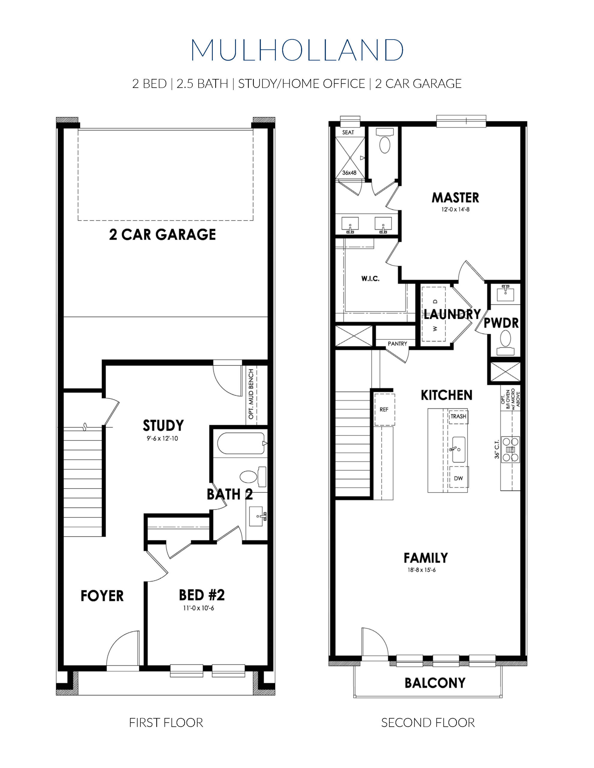 Stevens Park Townhomes Mulholland Floor Plan, Dallas TX Livabl