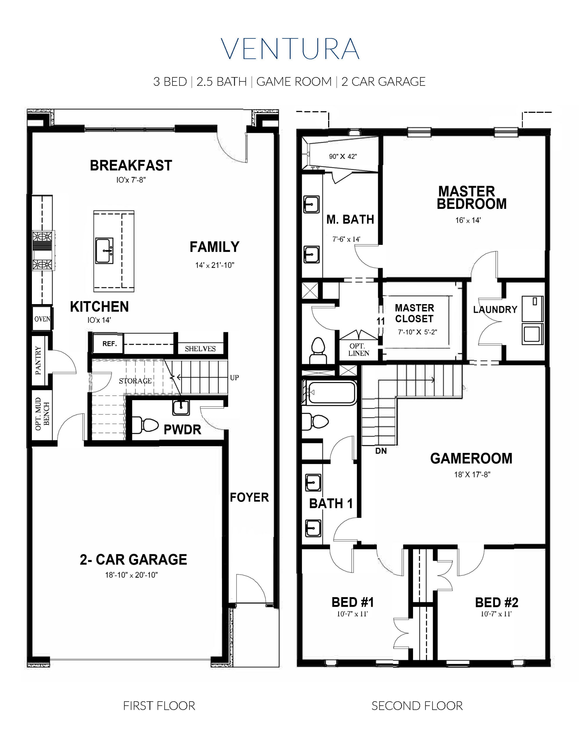Stevens Park Townhomes Ventura Floor Plans and Pricing