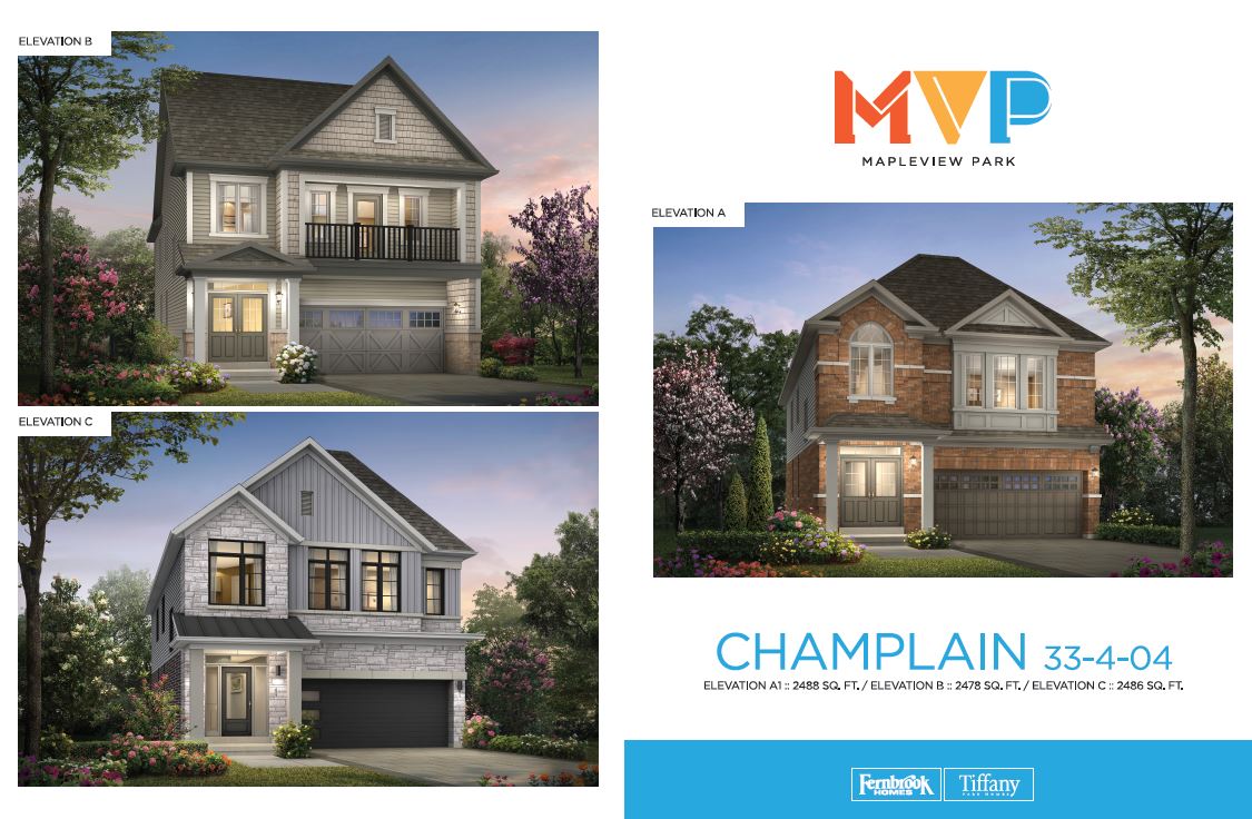 Mapleview Park Phase 1 Champlain Floor Plans and Pricing