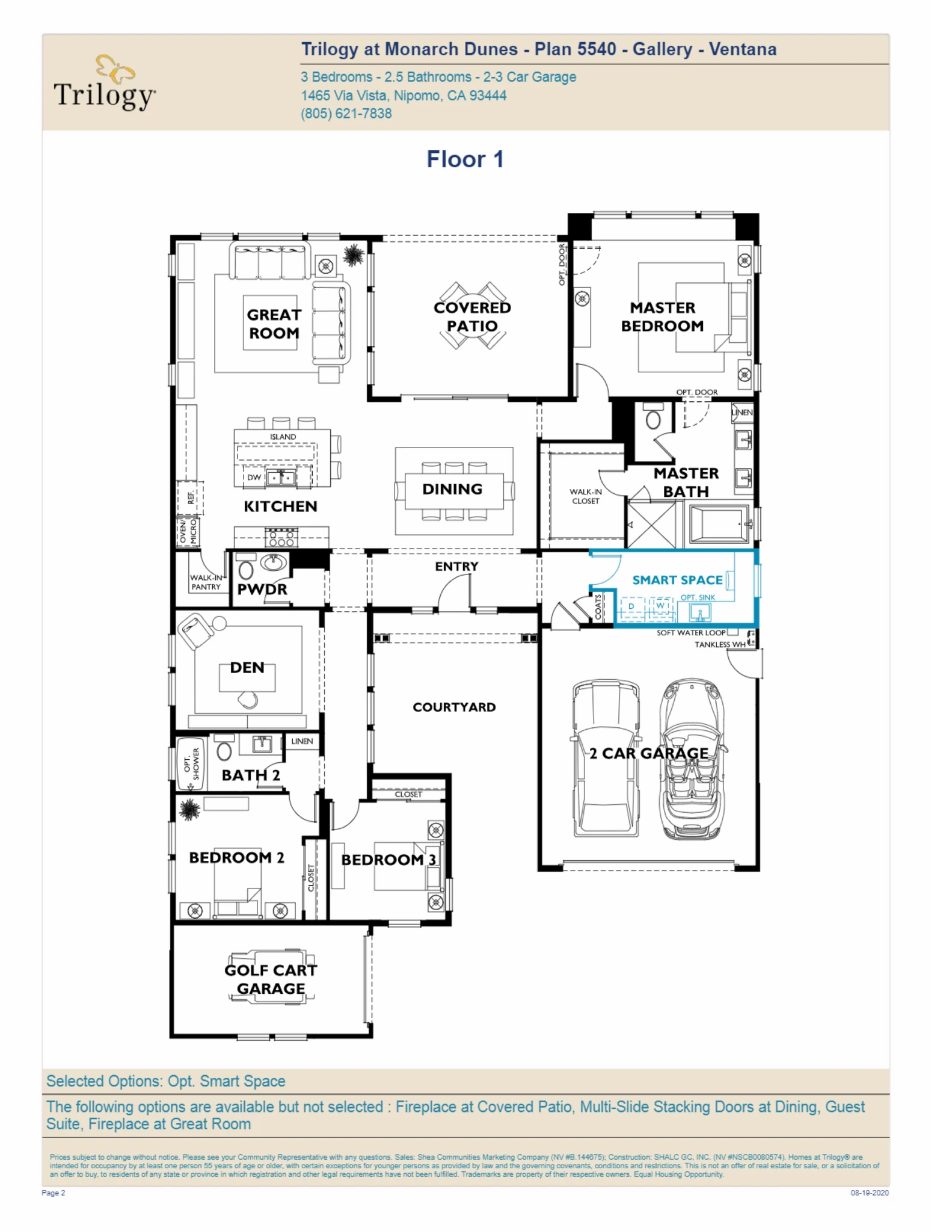 Trilogy at Monarch Dunes 1030 Gracie Lane Floor Plans and Pricing