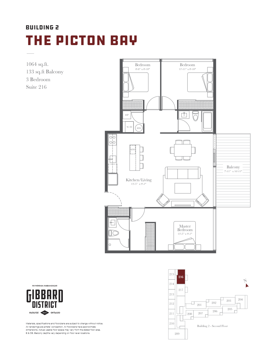 Gibbard District Building 2 The Picton Bay Floor Plans and Pricing