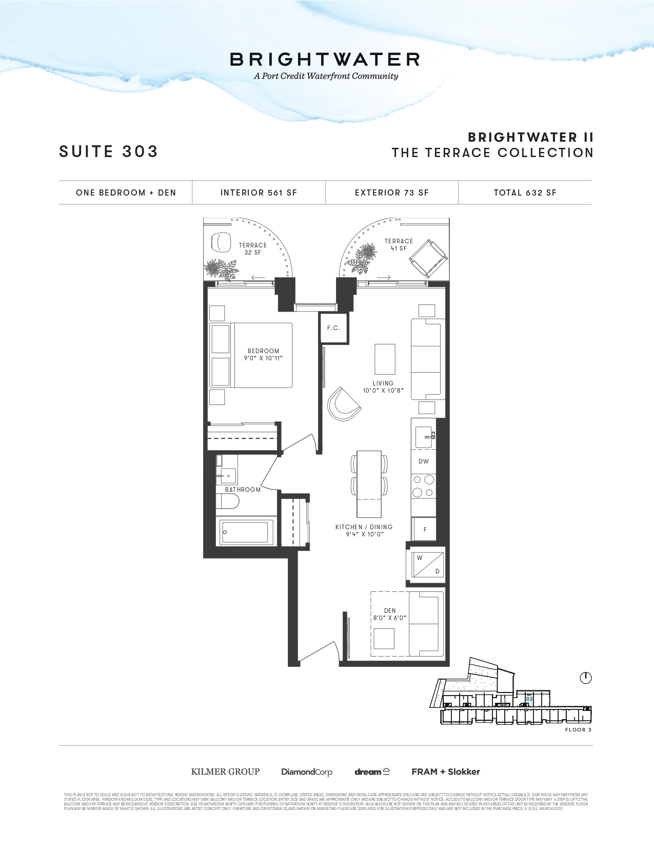 Brightwater I & II Condos 303 Floor Plans and Pricing