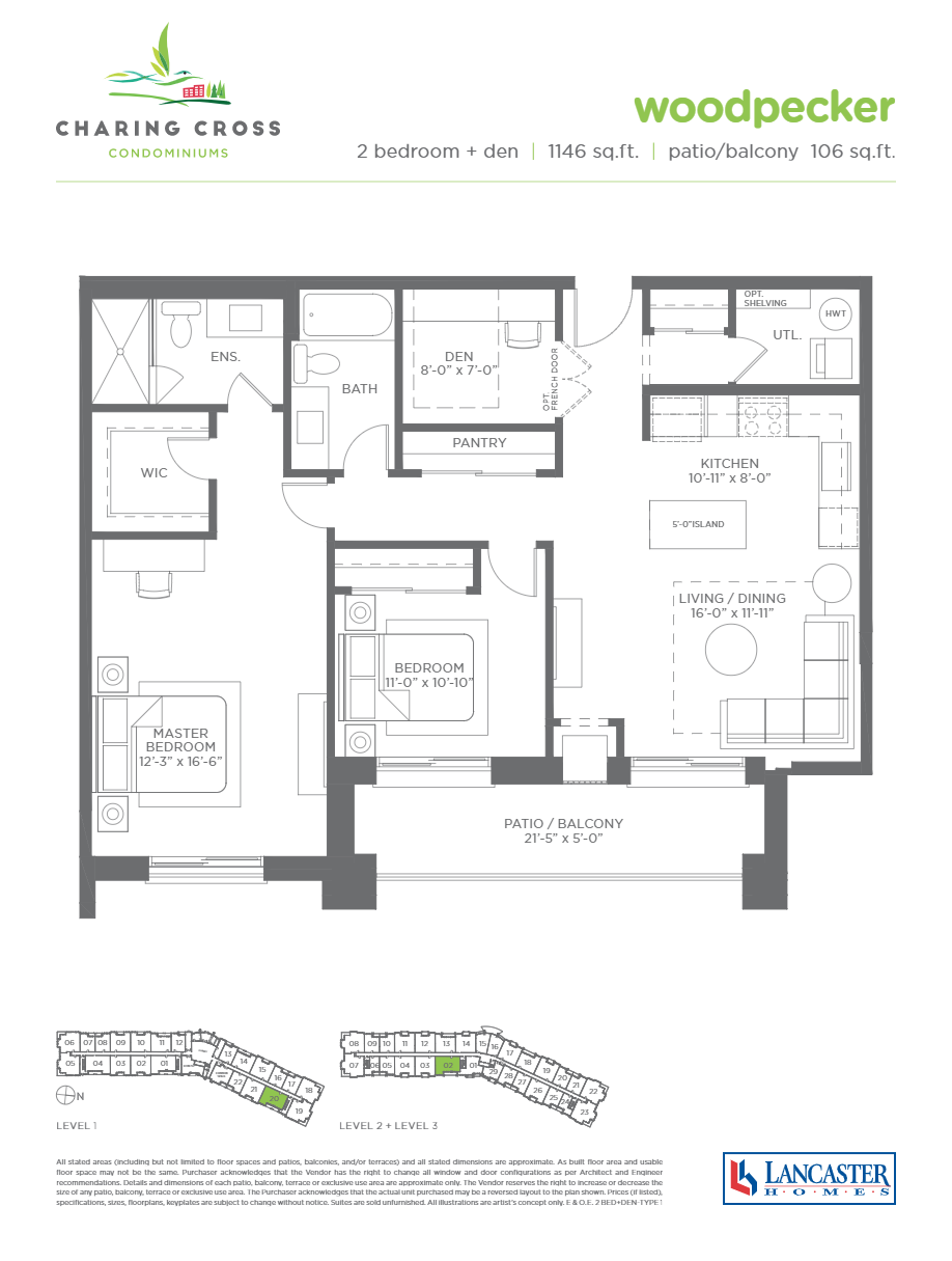 Charing Cross Condominiums Woodpecker Floor Plan, Oshawa ON Livabl