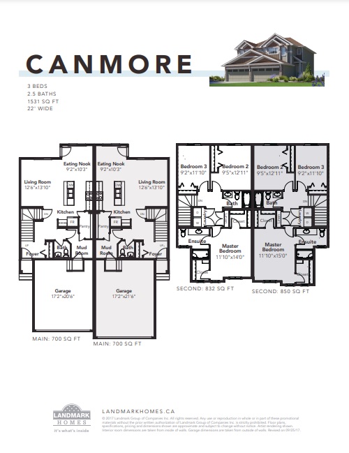 Canmore floor plan at Maple Crest in Edmonton, AB