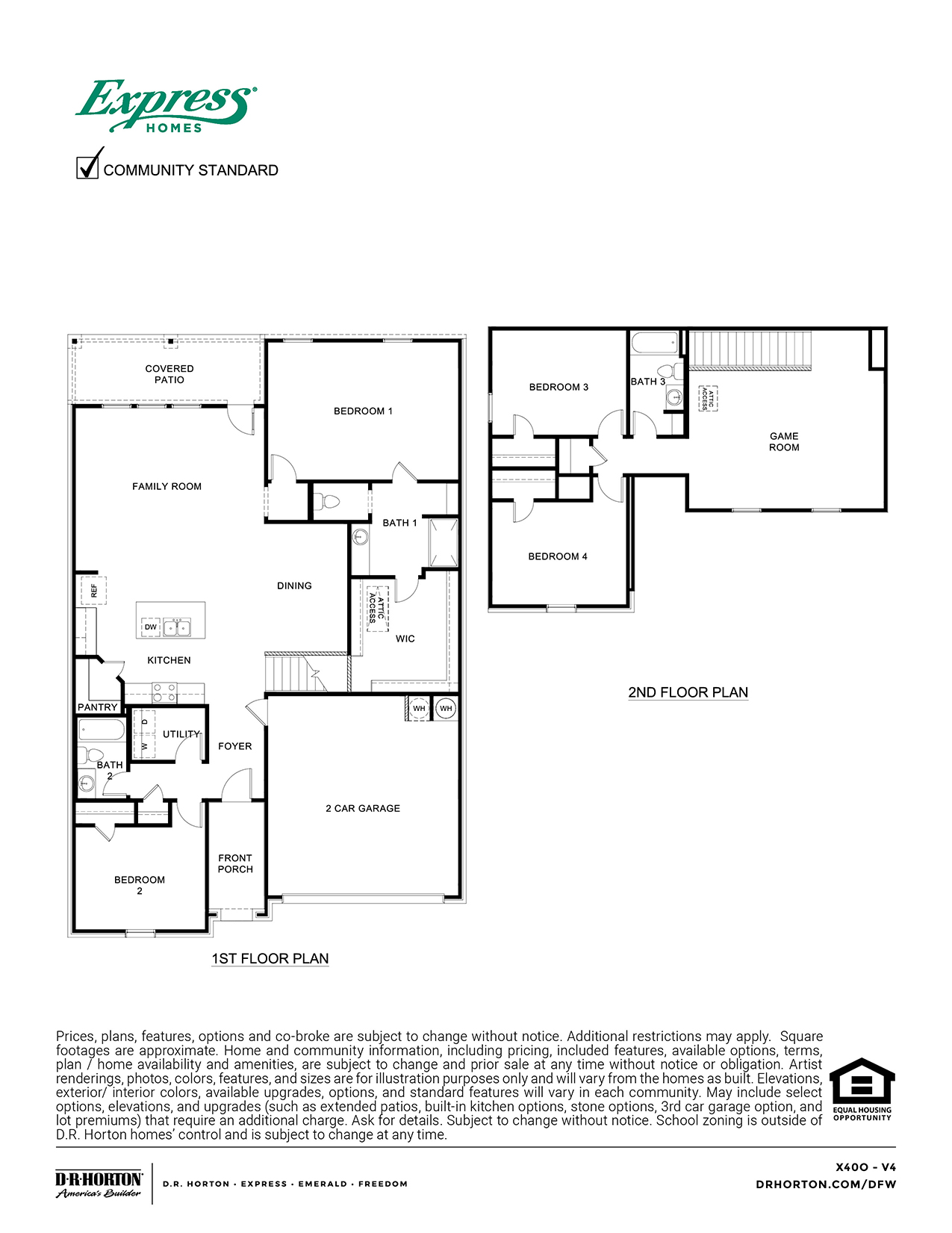 Sutton Fields - DR Horton - X40O OZARK Floor Plan, Celina TX | Livabl