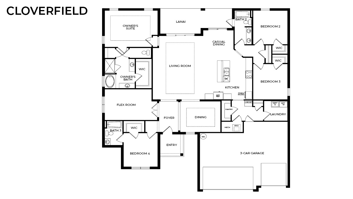Huntington Downs Emerald CLOVERFIELD Floor Plan, DeLand FL Livabl